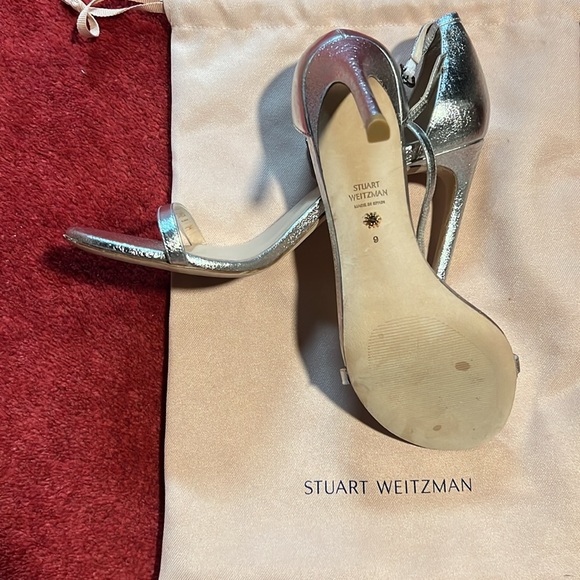Stunning Stuart Weitzman Silver Heels for Sale, size 9, 4inch heel - Picture 4 of 8
